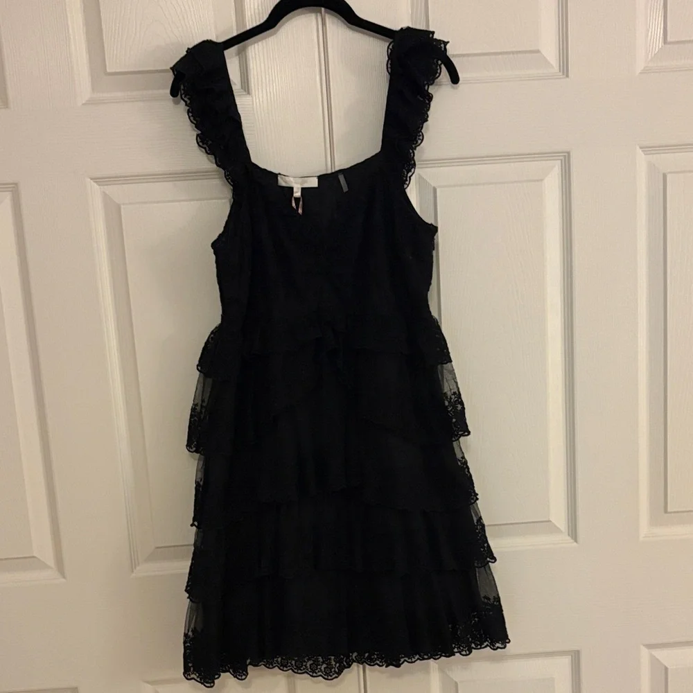 LoveShackFancy NWT Federica Black Dress 12 - Picture 2 of 5